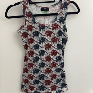 Elephant Print Tank Top